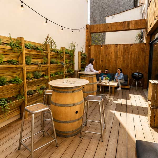Aménagement terrasse entreprise